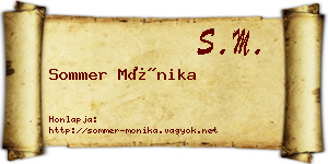 Sommer Mónika névjegykártya