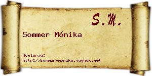 Sommer Mónika névjegykártya