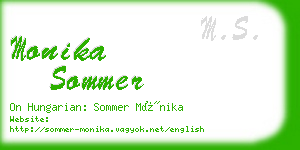 monika sommer business card